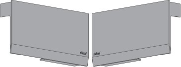 AVENTOS HK top, заглушки большие, белые, комплект