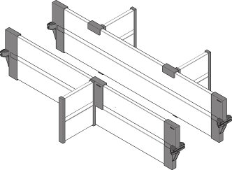 ORGA-LINE для TBX intivo, поперечные разделители 500/500мм, бел., к-т