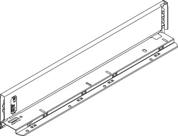 LEGRABOX царга, высота M (90,5 мм), НД=450 мм, левая, белый шелк