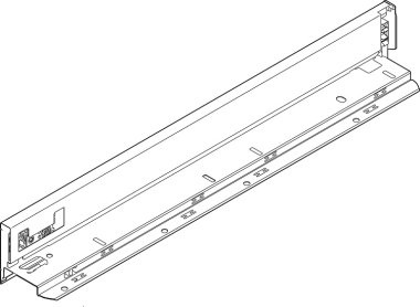 LEGRABOX царга, высота N (66,3 мм), НД=500 мм, левая, терра-черный