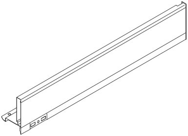 LEGRABOX царга, высота M (90,5 мм), НД=500 мм, правая, серый орион