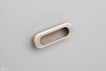 WMN540 мебельная врезная ручка-раковина 75 мм состаренное серебро