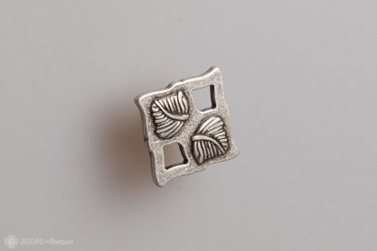 WPO727 мебельная ручка-кнопка состаренное серебро