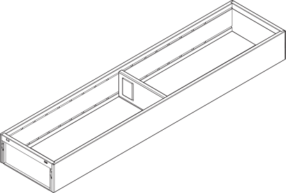 AMBIA-LINE рама для LEGRABOX стандартный ящик, НД=500 мм, ширина=118 мм, орех "Теннесси"/терра-черный