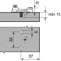 MODUL, монтажная планка 37/32, подъем 0мм, евровинт