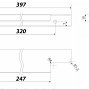 Ray торцевая мебельная ручка для фасадов 400 мм сатиновое золото