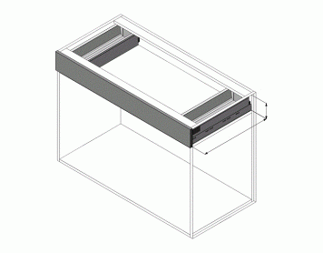Ящик под мойку TANDEMBOX antaro (высота M 98,5х500), под саморезы, сер.