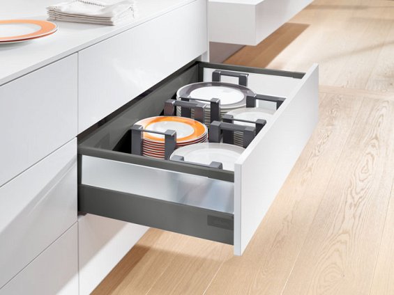 Ящик TANDEMBOX antaro (высота D 224, глубина 400 мм, до 30 кг), крепление INSERTA, серый орион